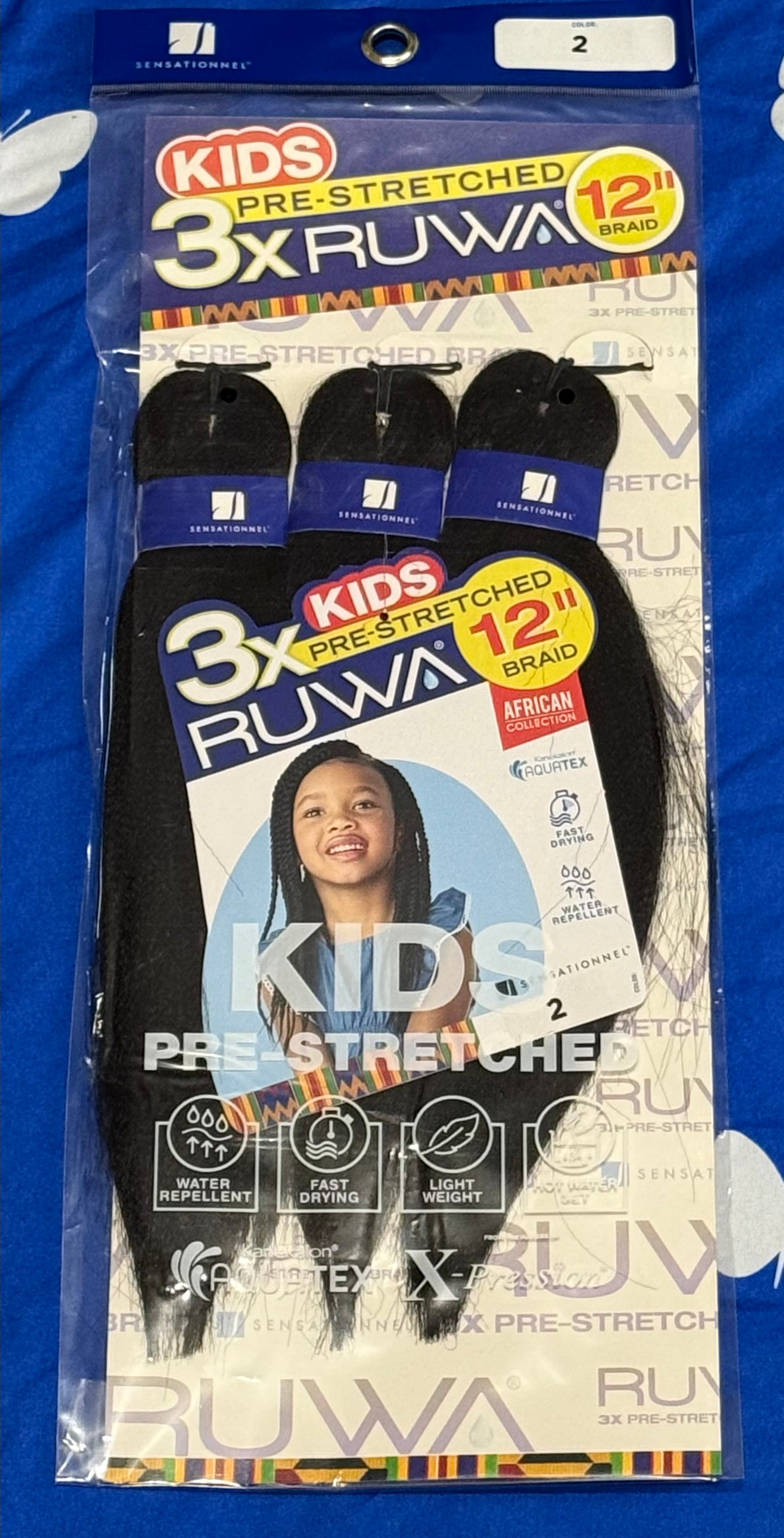 3X RUWA Kids X-pressions Braiding Hair 12"