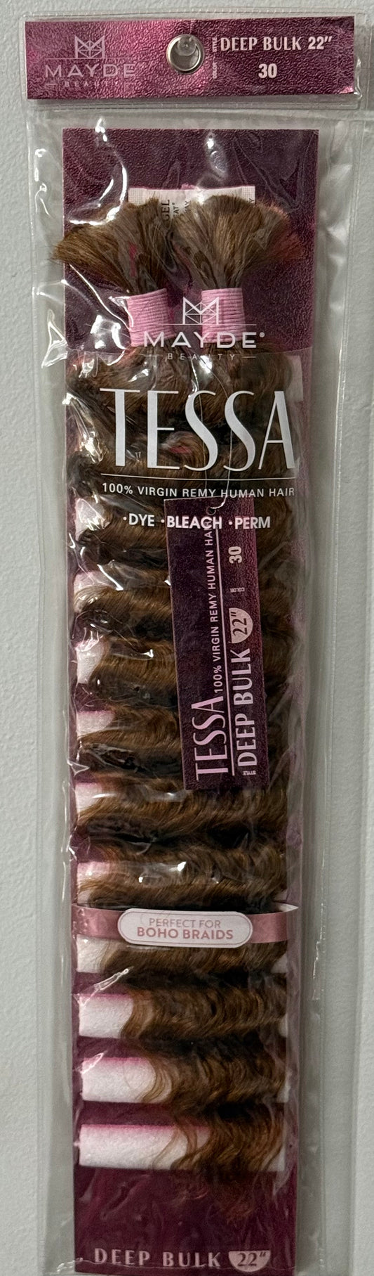 Mayde Beauty Deep Bulk 22 Tessa 100% Virgin Remy Human Hair